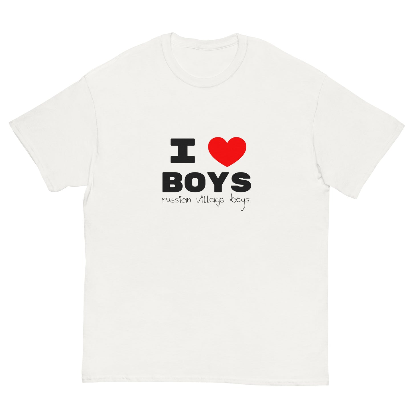 I love boys, russian village boys T-shirt